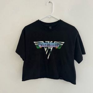 *LAST CHANCE* Van Halen Black Logo Cropped Tee Medium